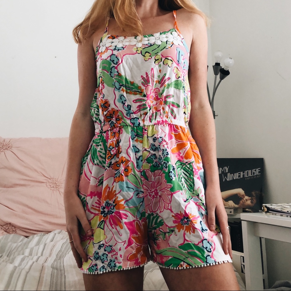 lilly pulitzer for target flower print romper - Picture 2 of 4